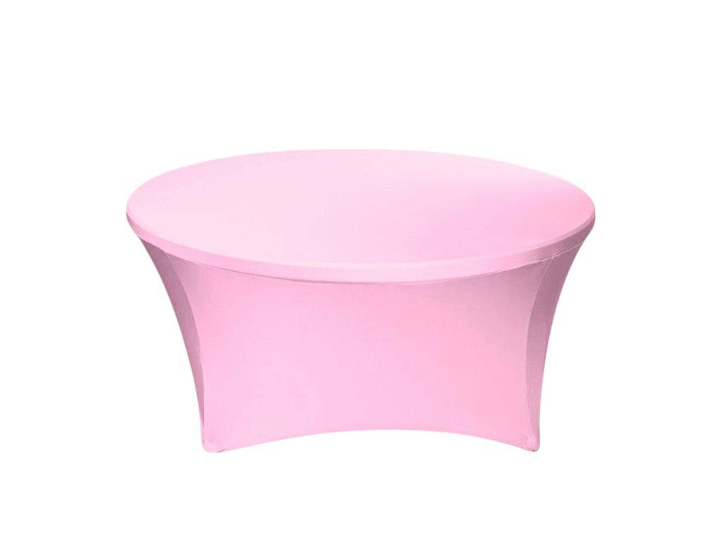 TENTino Elastický ubrus STANDARD na kulatý stůl 152 cm Barva ubrusu: SVĚTLE RŮŽOVÁ / PINK