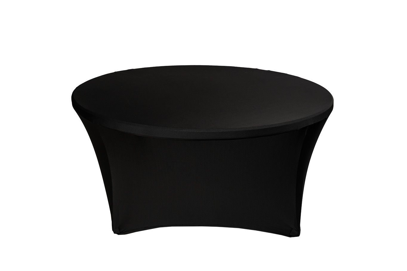 TENTino Elastický ubrus STANDARD na kulatý stůl 152 cm Barva ubrusu: ČERNÁ / BLACK