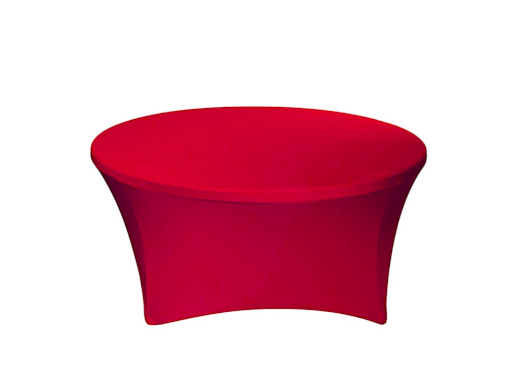 TENTino Elastický ubrus STANDARD na kulatý stůl 122 cm Barva ubrusu: ČERVENÁ / RED