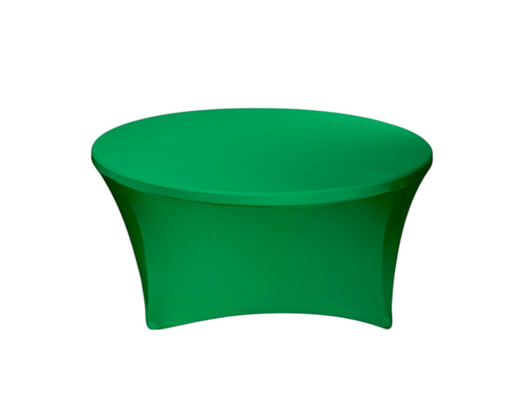TENTino Elastický ubrus STANDARD na kulatý stůl 122 cm Barva ubrusu: ZELENÁ / GREEN