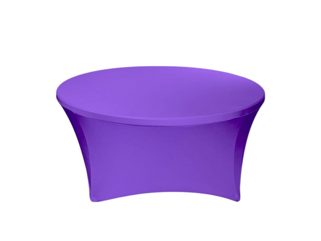 TENTino Elastický ubrus STANDARD na kulatý stůl 122 cm Barva ubrusu: FIALOVÁ / VIOLET
