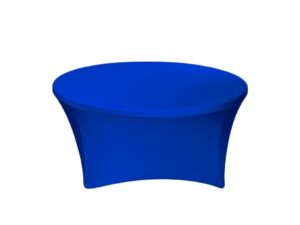 TENTino Elastický ubrus STANDARD na kulatý stůl 122 cm Barva ubrusu: MODRÁ / ROYAL BLUE