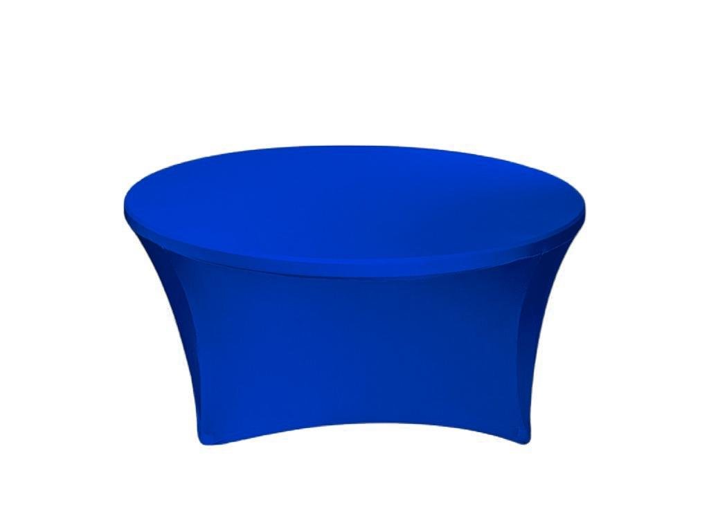 TENTino Elastický ubrus STANDARD na kulatý stůl 122 cm Barva ubrusu: MODRÁ / ROYAL BLUE