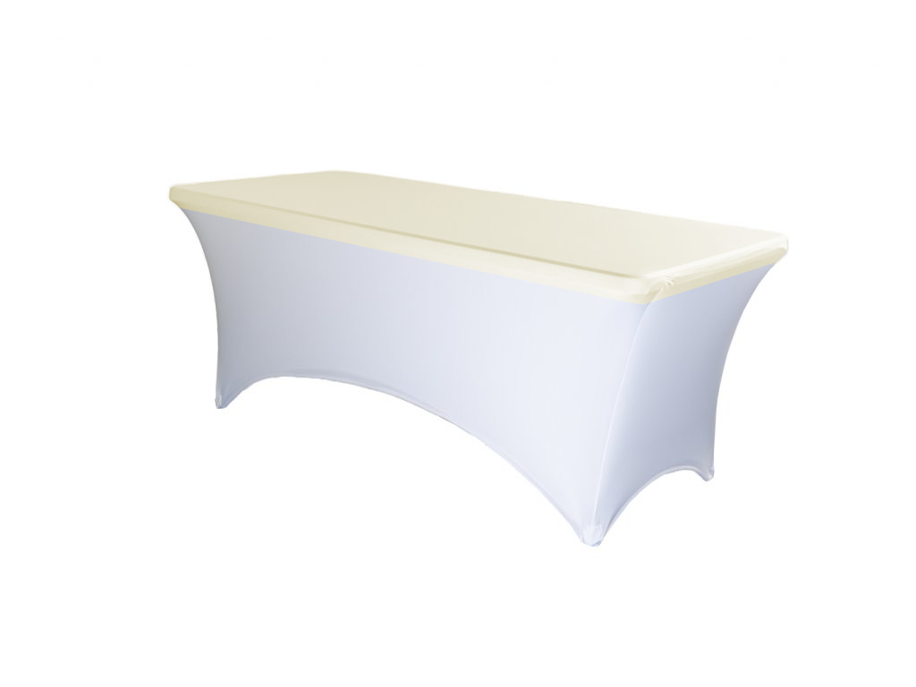 TENTino Elastická čepice STANDARD na desku skládacího stolu 180-183x76 cm VÍCE BAREV Barva ubrusu: KRÉMOVÁ / IVORY