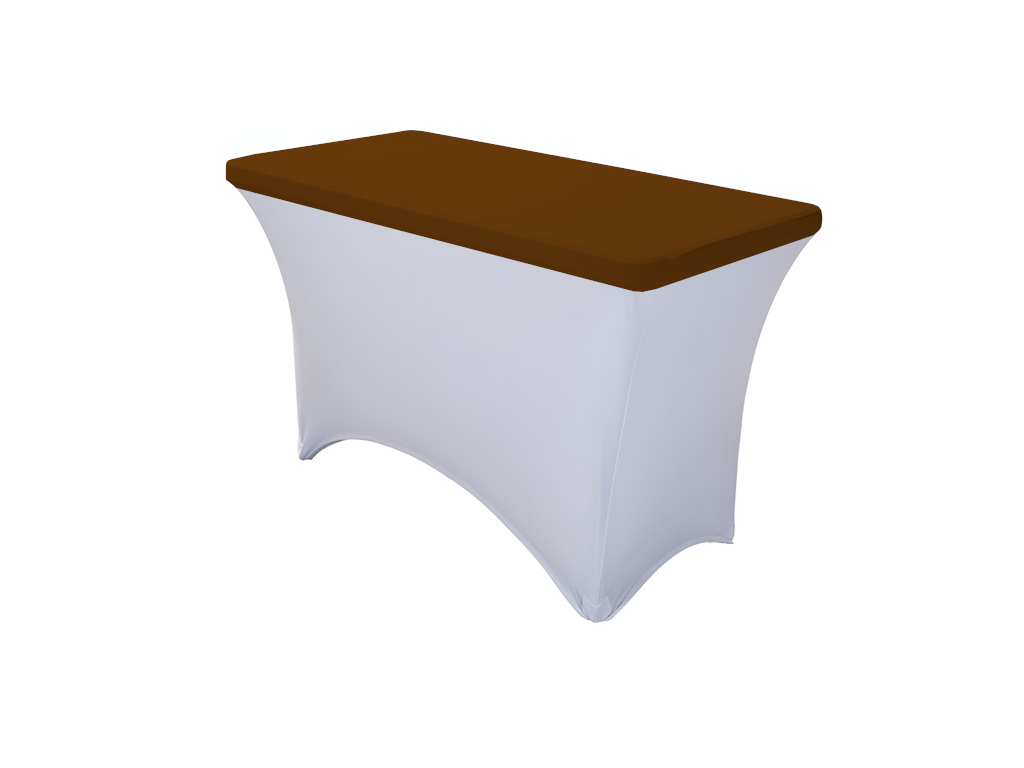 TENTino Elastická čepice STANDARD na desku skládacího stolu 122x60 cm VÍCE BAREV Barva ubrusu: ČOKOLÁDOVÁ HNĚDÁ / CHOCOLATE