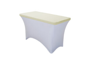 TENTino Elastická čepice STANDARD na desku skládacího stolu 122x60 cm VÍCE BAREV Barva ubrusu: KRÉMOVÁ / IVORY