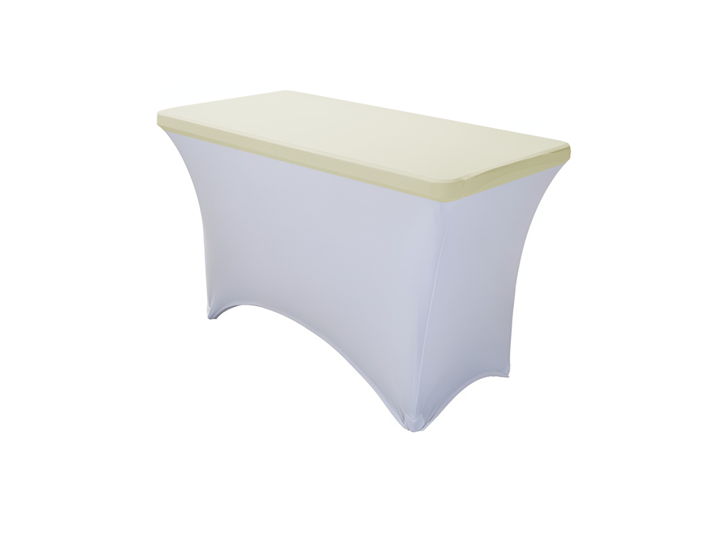 TENTino Elastická čepice STANDARD na desku skládacího stolu 122x60 cm VÍCE BAREV Barva ubrusu: KRÉMOVÁ / IVORY