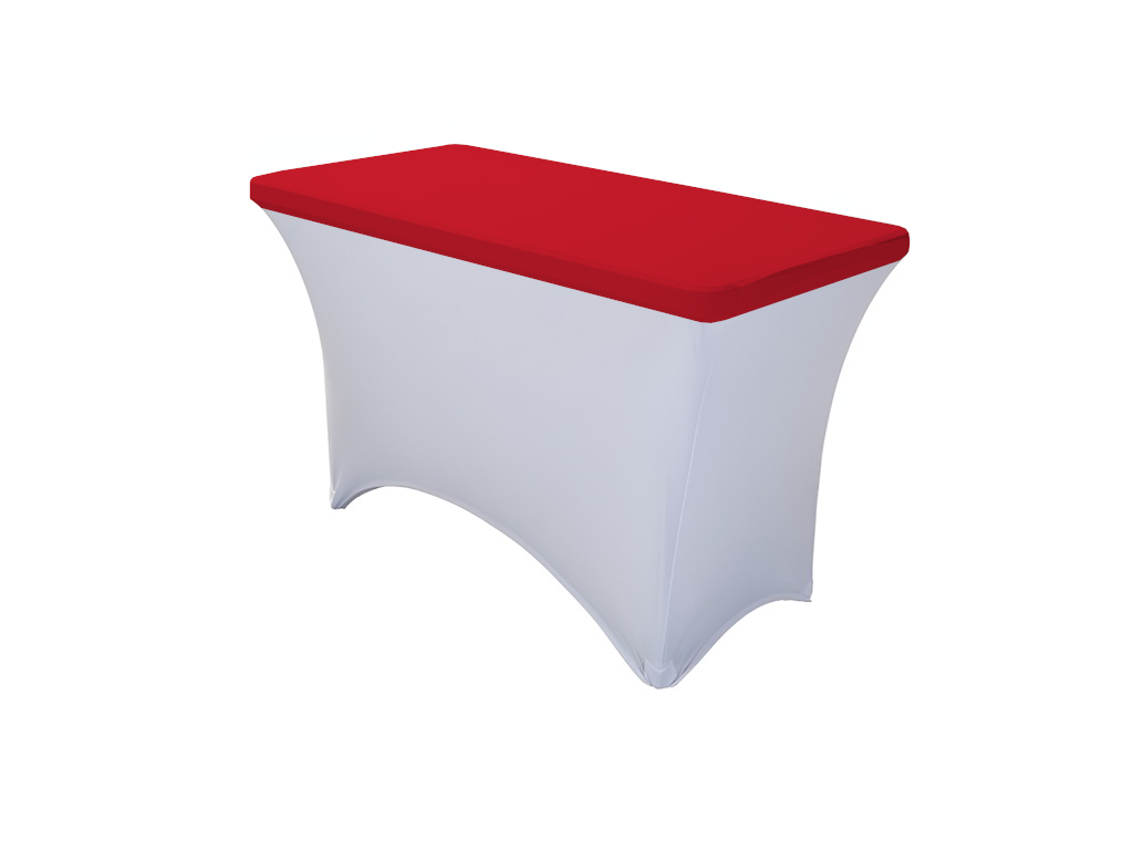 TENTino Elastická čepice STANDARD na desku skládacího stolu 122x60 cm VÍCE BAREV Barva ubrusu: ČERVENÁ / RED