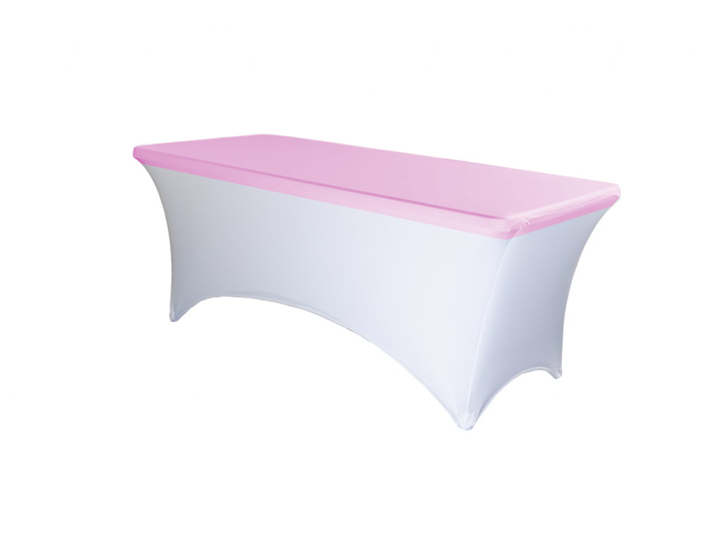 TENTino Elastická čepice STANDARD na desku skládacího stolu 152x76 cm VÍCE BAREV Barva ubrusu: SVĚTLE RŮŽOVÁ / PINK