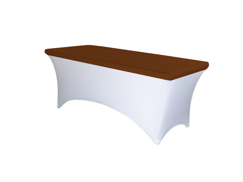 TENTino Elastická čepice STANDARD na desku skládacího stolu 152x76 cm VÍCE BAREV Barva ubrusu: ČOKOLÁDOVÁ HNĚDÁ / CHOCOLATE
