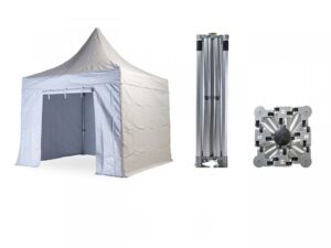Nůžkový párty stan 3x3 m TENTino BH EXTREME PVC Barva opláštění (Zvolte variantu): 1A - BÍLÁ
