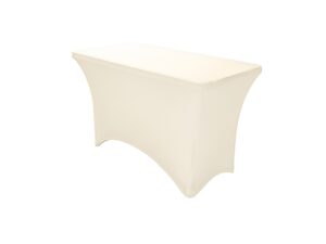TENTino Elastický potah EXTREME na skládací stůl 120-122x60 cm VÍCE BAREV Barva ubrusu: KRÉMOVÁ / IVORY