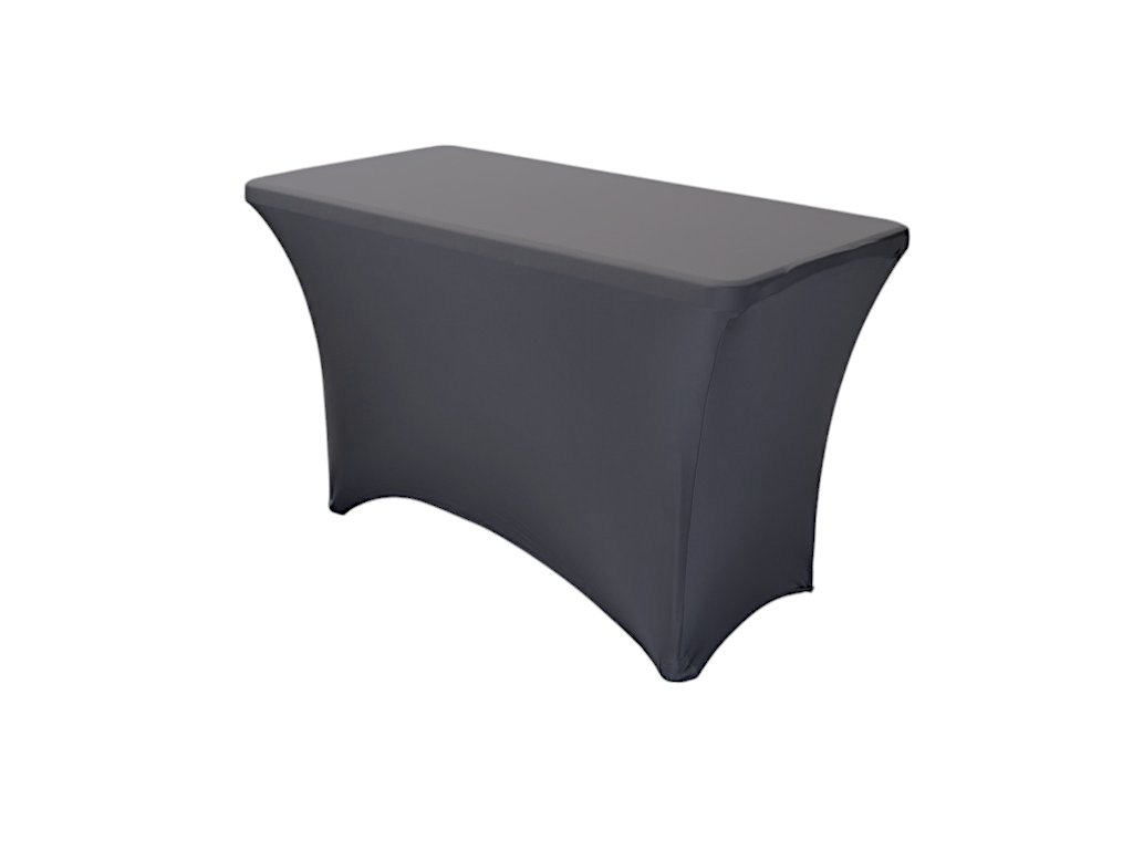 TENTino Elastický potah EXTREME na skládací stůl 120-122x60 cm VÍCE BAREV Barva ubrusu: TMAVĚ ŠEDÁ / ANTRACIT
