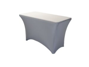 TENTino Elastický potah EXTREME na skládací stůl 120-122x60 cm VÍCE BAREV Barva ubrusu: SVĚTLE ŠEDÁ / SILVER