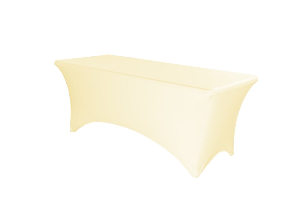 TENTino Elastický potah EXTREME na skládací stůl 150-152x76 cm VÍCE BAREV Barva ubrusu: KRÉMOVÁ / IVORY
