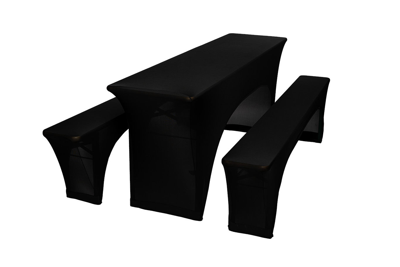 TENTino Elastický potah EXTREME na pivní set 200x50 - 200x70 cm Barva ubrusu: ČERNÁ / BLACK