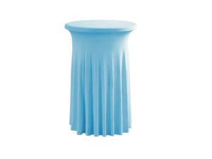 TENTino Elastický ubrus SKIRTING na koktejlový bistro stůl 80 cm VÍCE BAREV Barva ubrusu: SVĚTLE MODRÁ / SKY BLUE