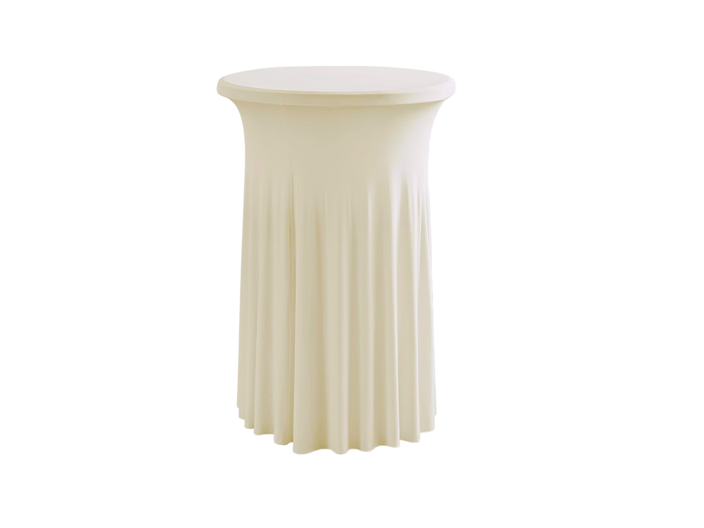 TENTino Elastický ubrus SKIRTING na koktejlový bistro stůl 80 cm VÍCE BAREV Barva ubrusu: KRÉMOVÁ / IVORY