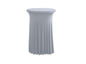 TENTino Elastický ubrus SKIRTING na koktejlový bistro stůl 80 cm VÍCE BAREV Barva ubrusu: SVĚTLE ŠEDÁ / SILVER