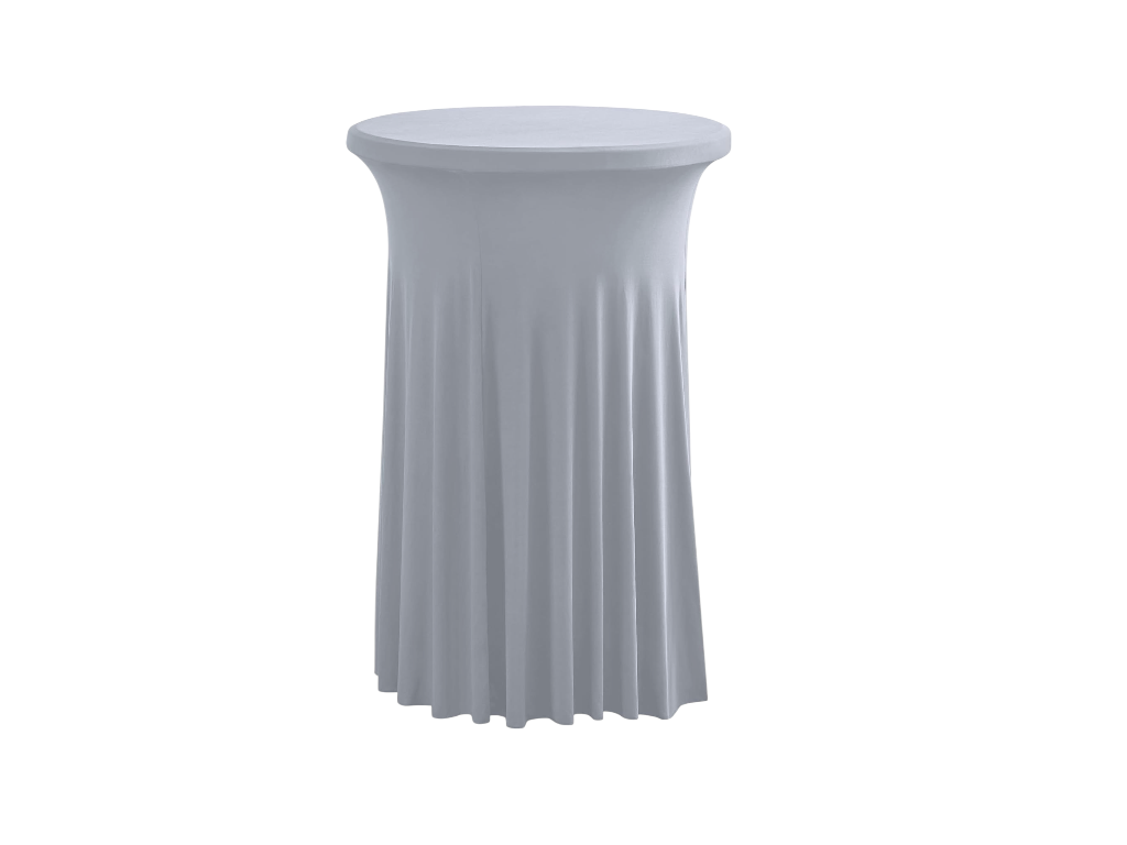 TENTino Elastický ubrus SKIRTING na koktejlový bistro stůl 80 cm VÍCE BAREV Barva ubrusu: SVĚTLE ŠEDÁ / SILVER