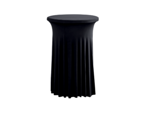 TENTino Elastický ubrus SKIRTING na koktejlový bistro stůl 80 cm VÍCE BAREV Barva ubrusu: ČERNÁ / BLACK