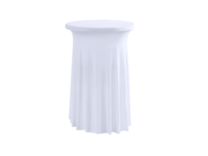 TENTino Elastický ubrus SKIRTING na koktejlový bistro stůl 80 cm VÍCE BAREV Barva ubrusu: BÍLÁ / WHITE