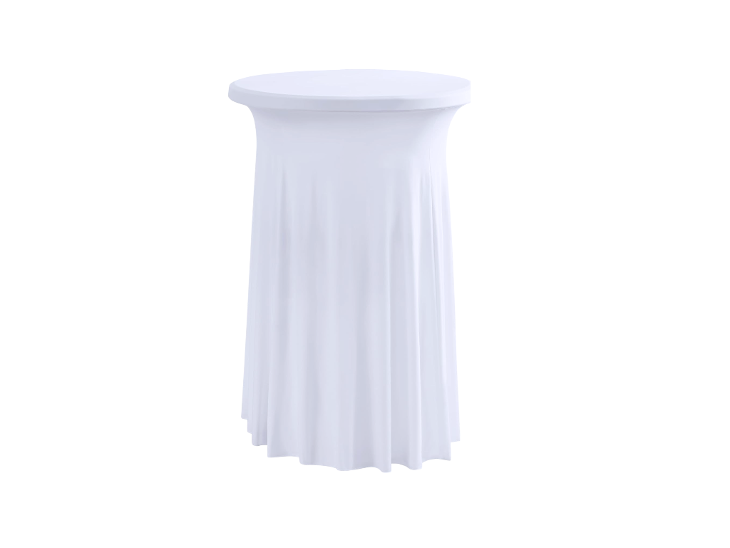 TENTino Elastický ubrus SKIRTING na koktejlový bistro stůl 80 cm VÍCE BAREV Barva ubrusu: BÍLÁ / WHITE