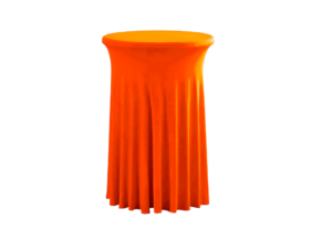 TENTino Elastický ubrus SKIRTING na koktejlový bistro stůl 80 cm VÍCE BAREV Barva ubrusu: ORANŽOVÁ / ORANGE