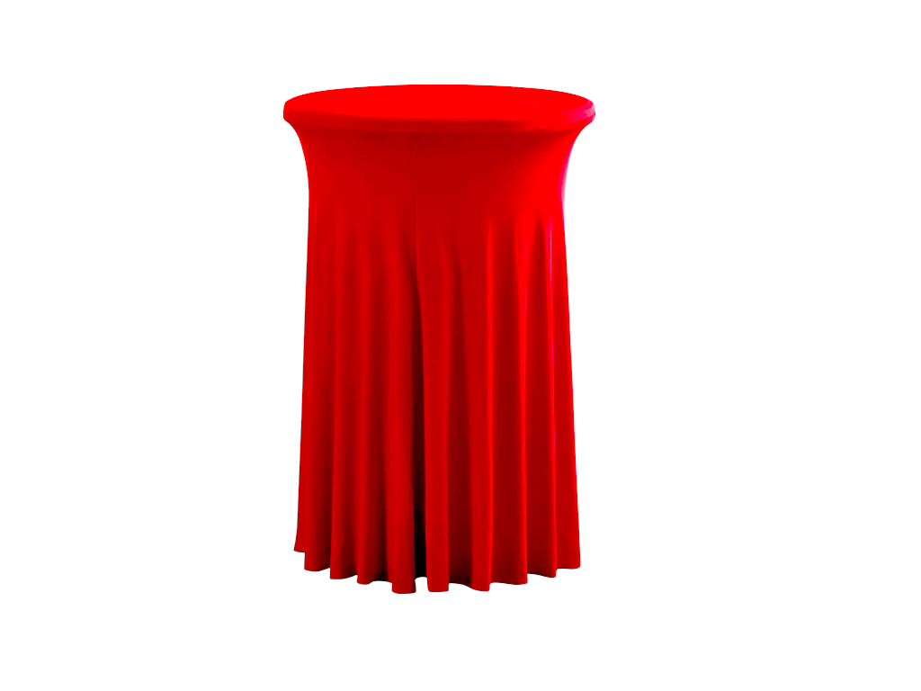 TENTino Elastický ubrus SKIRTING na koktejlový bistro stůl 80 cm VÍCE BAREV Barva ubrusu: ČERVENÁ / RED
