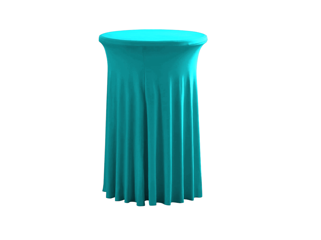 TENTino Elastický ubrus SKIRTING na koktejlový bistro stůl 80 cm VÍCE BAREV Barva ubrusu: TYRKYSOVÁ / TURQUOISE