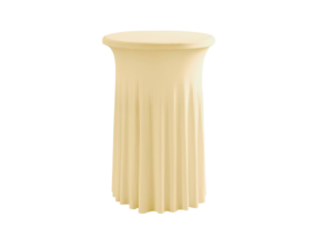 TENTino Elastický ubrus SKIRTING na koktejlový bistro stůl 80 cm VÍCE BAREV Barva ubrusu: ŠAMPAŇ / CHAMPAGNE