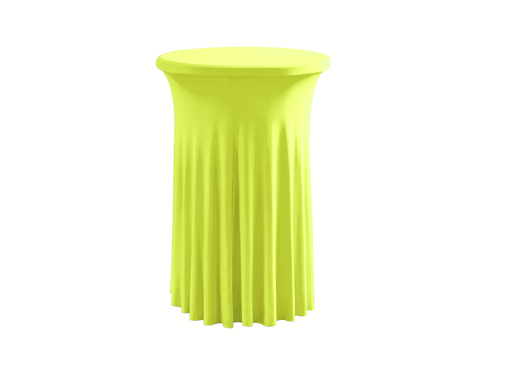 TENTino Elastický ubrus SKIRTING na koktejlový bistro stůl 80 cm VÍCE BAREV Barva ubrusu: SVÍTIVĚ ŽLUTÁ / YELLOW