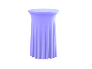 TENTino Elastický ubrus SKIRTING na koktejlový bistro stůl 80 cm VÍCE BAREV Barva ubrusu: LEVANDULOVÁ / LAVENDER