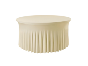 TENTino Elastický ubrus SKIRTING na kulatý stůl 152 cm Barva ubrusu: ŠAMPAŇ / CHAMPAGNE