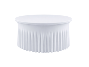TENTino Elastický ubrus SKIRTING na kulatý stůl 152 cm Barva ubrusu: BÍLÁ / WHITE