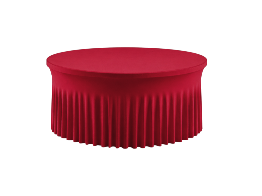 TENTino Elastický ubrus SKIRTING na kulatý stůl 152 cm Barva ubrusu: VÍNOVÁ / CLARET