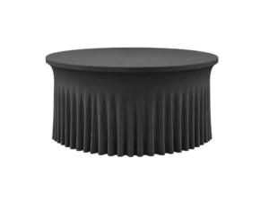 TENTino Elastický ubrus SKIRTING na kulatý stůl 180 cm Barva ubrusu: TMAVĚ ŠEDÁ / ANTRACIT
