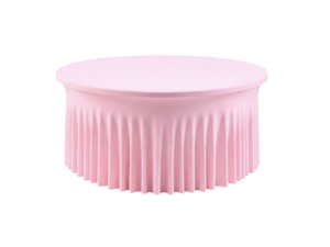 TENTino Elastický ubrus SKIRTING na kulatý stůl 180 cm Barva ubrusu: SVĚTLE RŮŽOVÁ / PINK