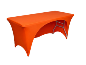 TENTino Elastický potah CATERING na skládací stůl 180-183x76 cm 1x VÝKROJ Barva ubrusu: ORANŽOVÁ / ORANGE