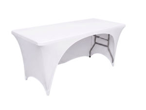 TENTino Elastický potah CATERING na skládací stůl 240x76 cm 1x VÝKROJ Barva ubrusu: BÍLÁ / WHITE