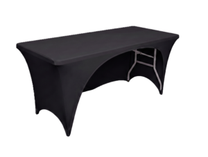 TENTino Elastický potah CATERING na skládací stůl 240x76 cm 1x VÝKROJ Barva ubrusu: ČERNÁ / BLACK