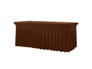 TENTino Elastický potah SKIRTING na skládací stůl 180-183x76 cm VÍCE BAREV Barva ubrusu: ČOKOLÁDOVÁ HNĚDÁ / CHOCOLATE