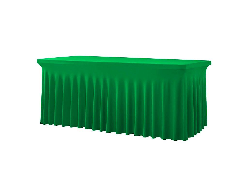 TENTino Elastický potah SKIRTING na skládací stůl 180-183x76 cm VÍCE BAREV Barva ubrusu: ZELENÁ / GREEN