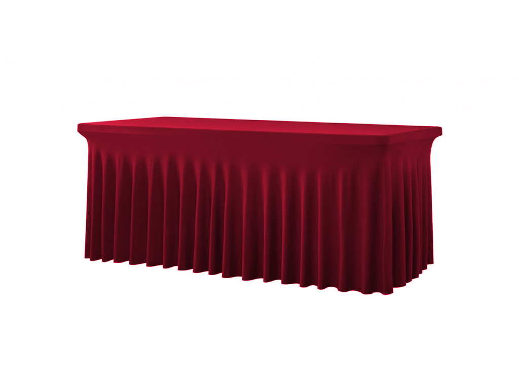 TENTino Elastický potah SKIRTING na skládací stůl 180-183x76 cm VÍCE BAREV Barva ubrusu: VÍNOVÁ / CLARET