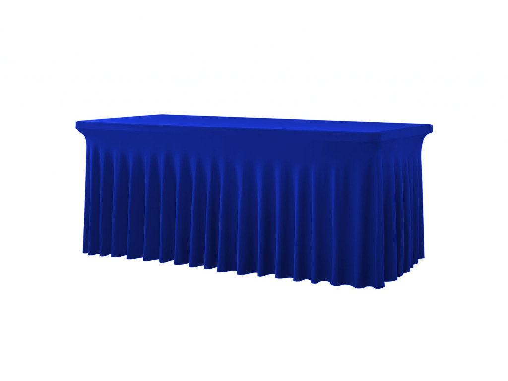 TENTino Elastický potah SKIRTING na skládací stůl 180-183x76 cm VÍCE BAREV Barva ubrusu: MODRÁ / ROYAL BLUE