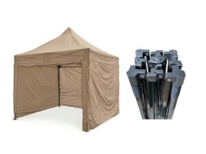 TENTino Nůžkový párty stan 3x3 m STEEL HEXAGON Barva opláštění (Zvolte variantu): 3A - BÉŽOVÁ