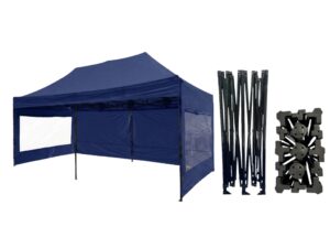 TENTino Nůžkový párty stan 3x6 m /6 noh STEEL HEXAGON Barva opláštění (Zvolte variantu): 8A - MODRÁ