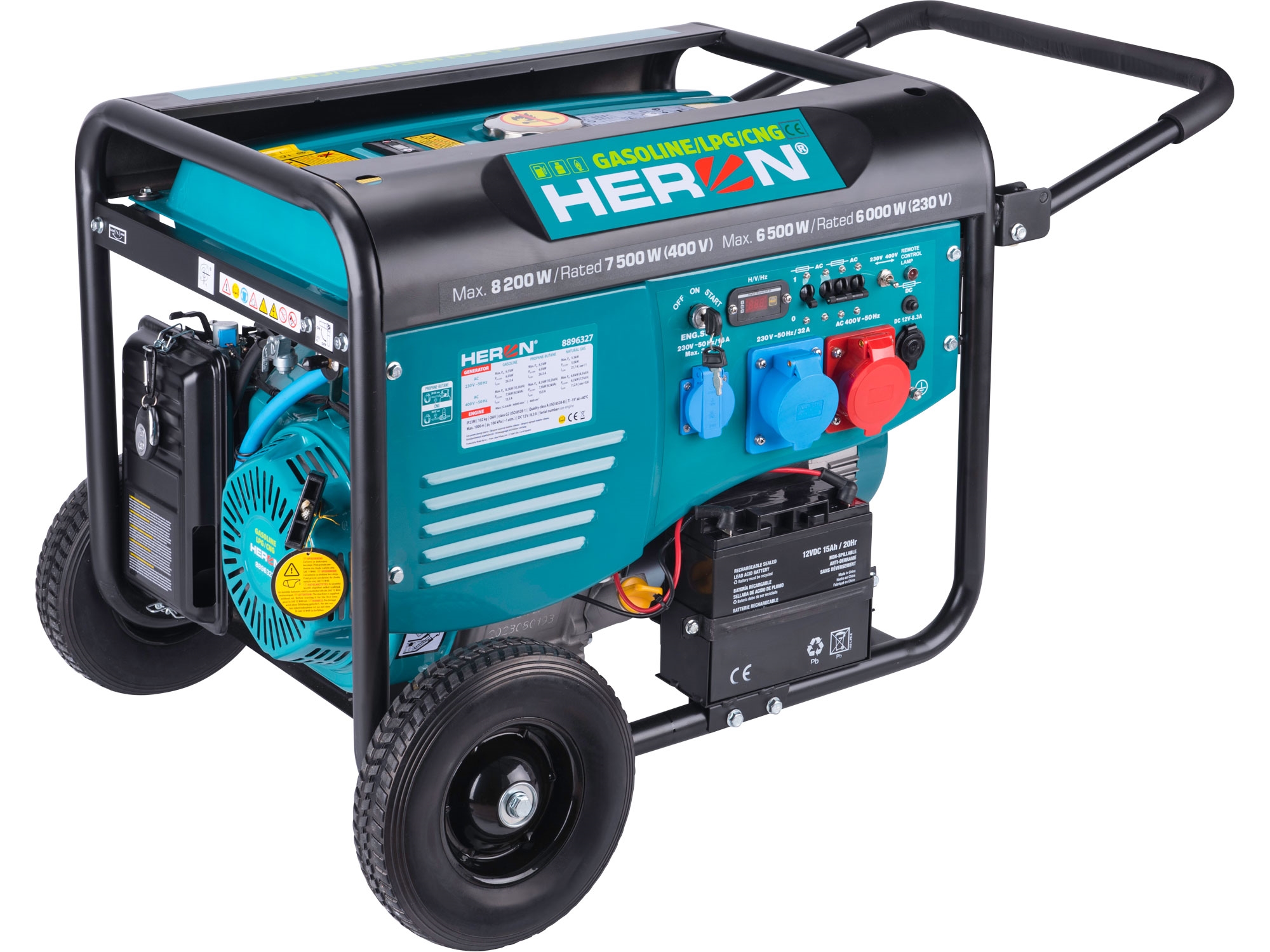 Benzínová a plynová elektrocentrála Heron (LPG/NG) 17HP/8