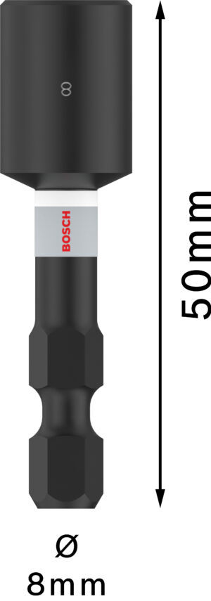 Nástrční klíč 1/4" Bosch PRO IMPACT Dostupné varianty: Nástrční klíč 1/4" Bosch PRO IMPACT 12 mm