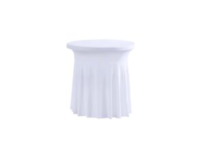 TENTino Elastický ubrus SKIRTING na kavárenský nízký stůl 80 cm VÍCE BAREV Barva ubrusu: BÍLÁ / WHITE